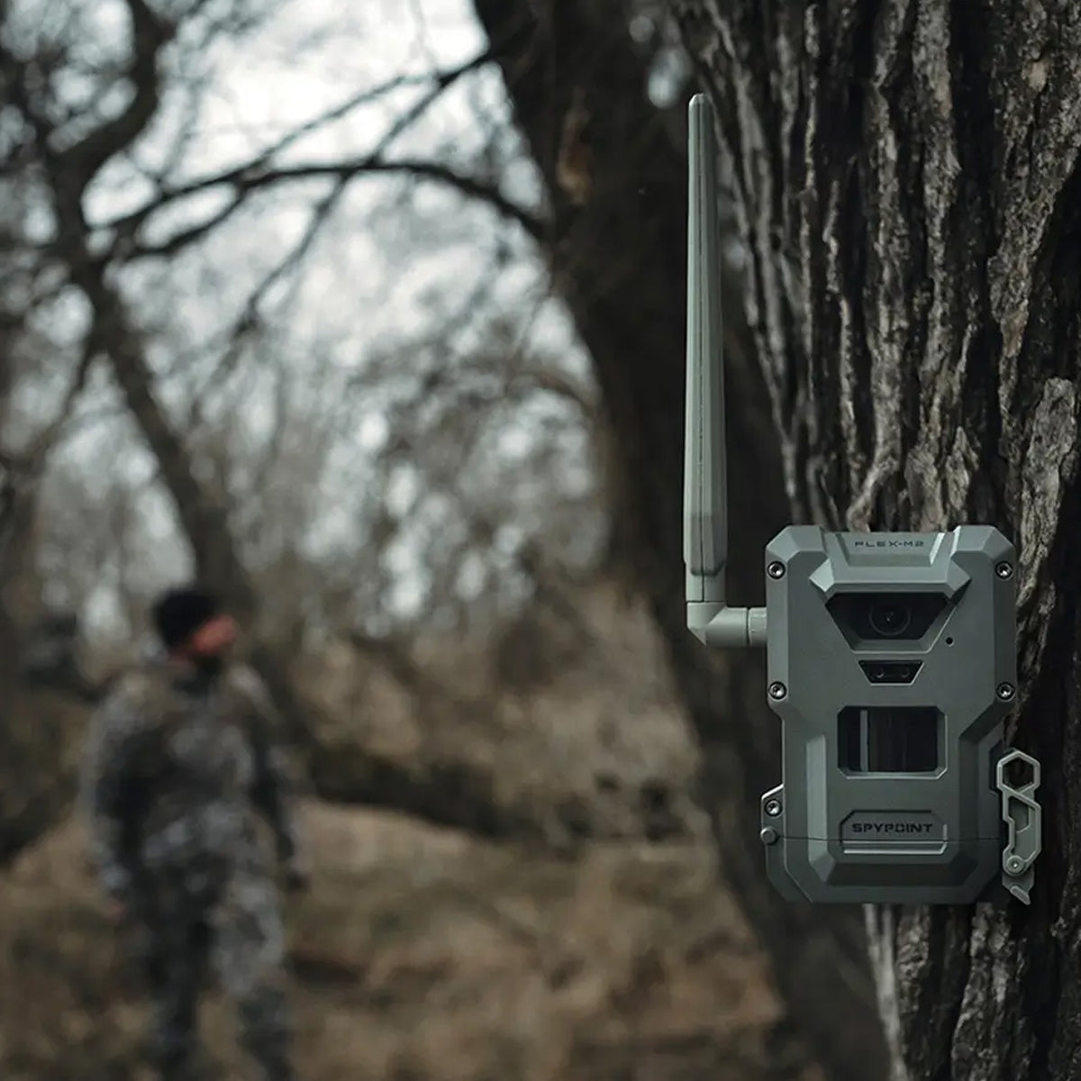 Spypoint FLEX-M2 Trail Camera 32MP with 90ft Detection Range 4-Pack Bundle with Accessories