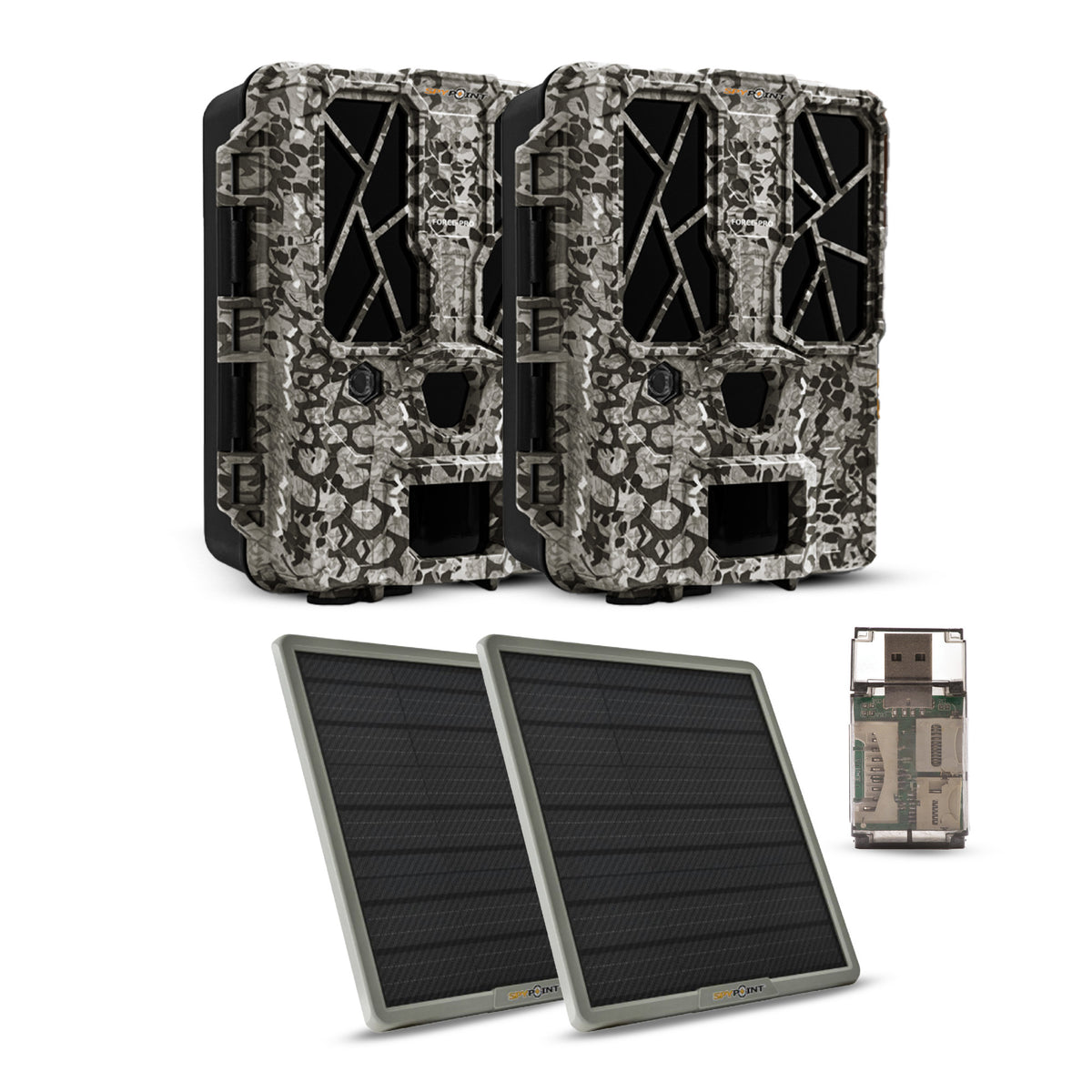 Spypoint 10-Watts Battery Solar Panel (15,000mAh) with FORCE-PRO Trail Camera Bundle