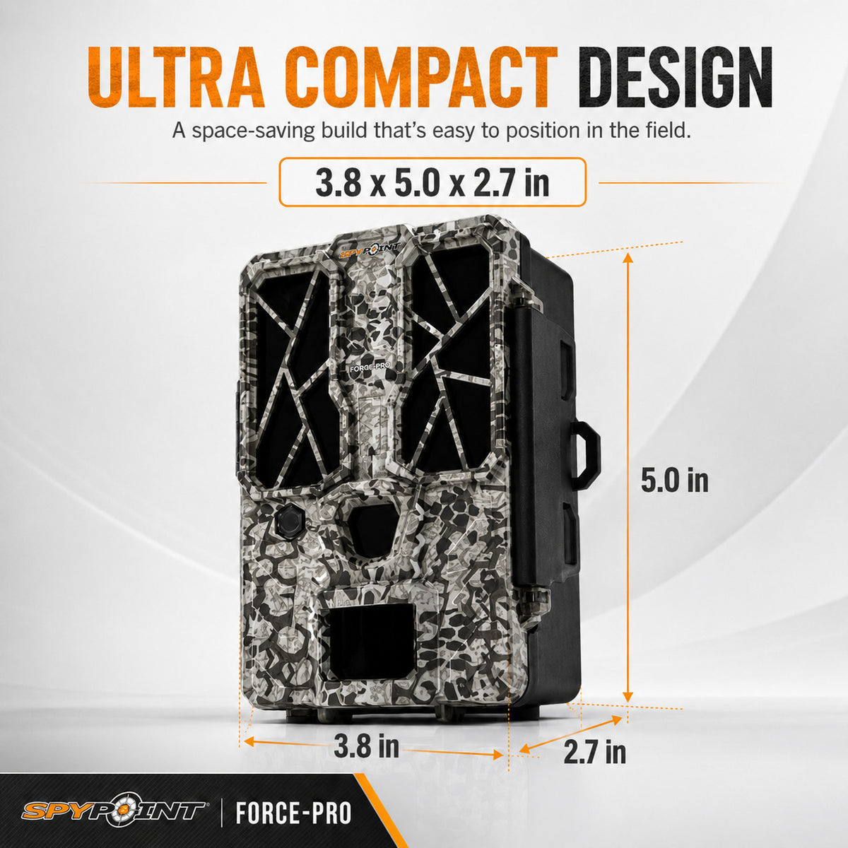 FORCE-PRO Trail Camera with Spypoint 10-Watt (15,000mAh) Battery Solar Panel Bundle