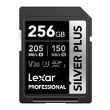 Lexar 256GB Professional SILVER PLUS UHS-I SDXC V30 Memory Card