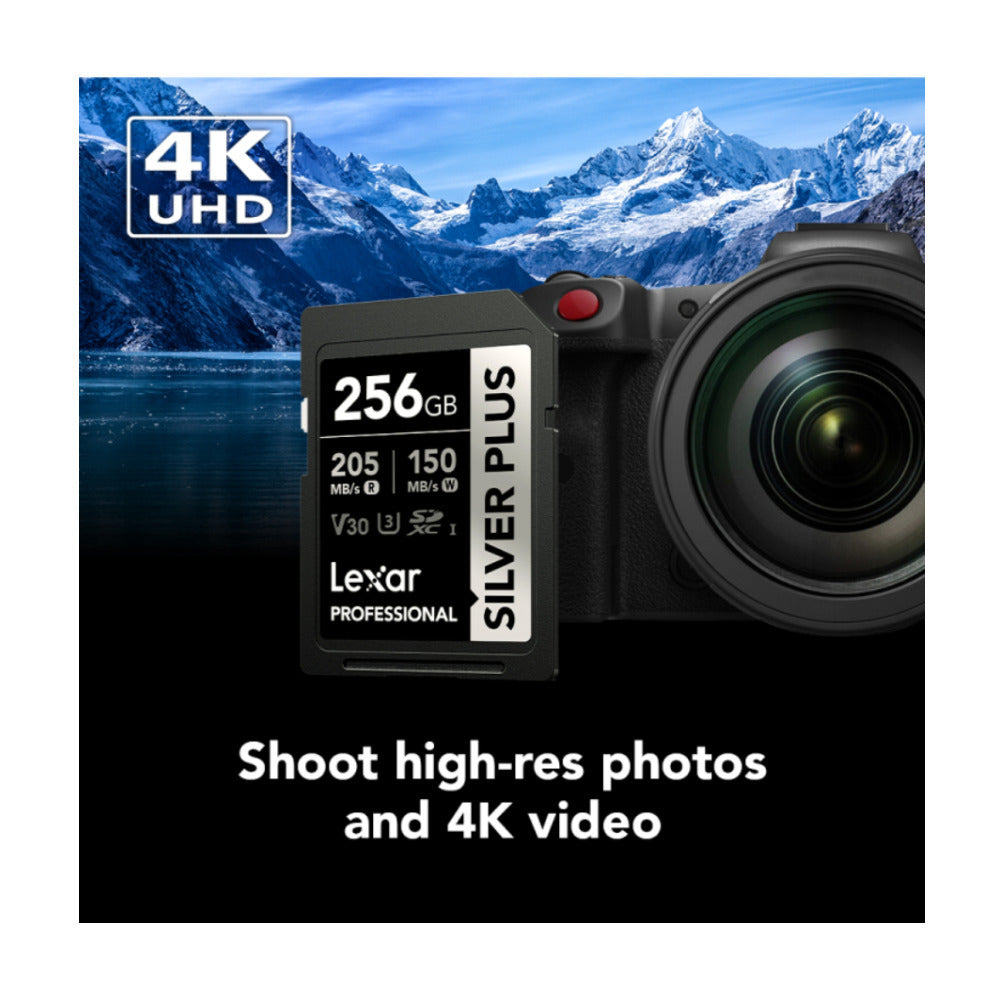 Lexar 256GB Professional SILVER PLUS UHS-I SDXC V30 Memory Card