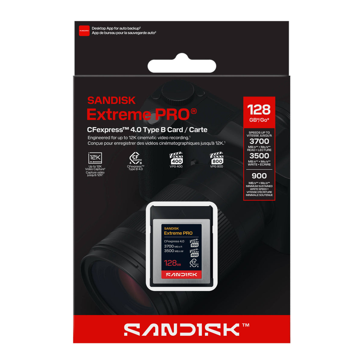 SanDisk 128GB Extreme PRO CFexpress 4.0 Type B Memory Card
