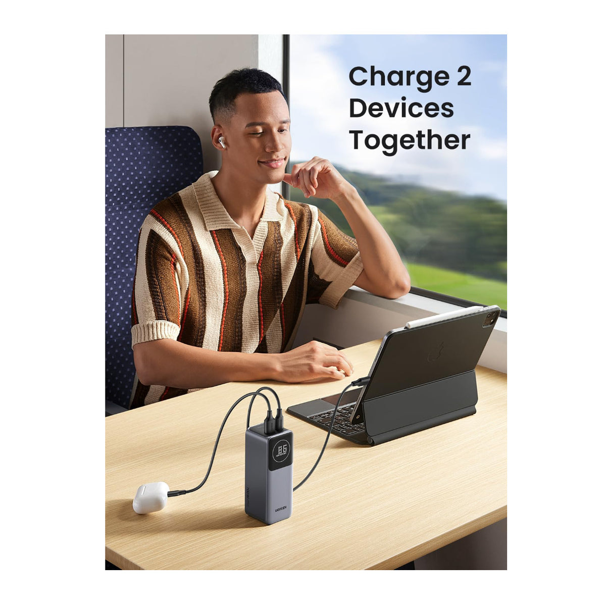 UGREEN Nexode Pro 100W 12000mAh Portable Charger with Smart Display