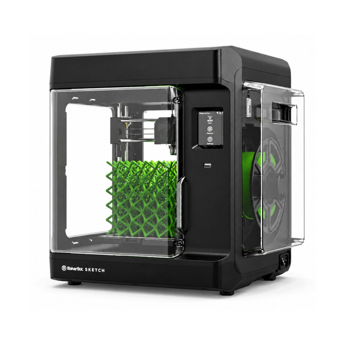 MakerBot Sketch 3D Printer Bundle with 2 x Extruders, 2 x Build Plates and 5-Color Filaments Pack