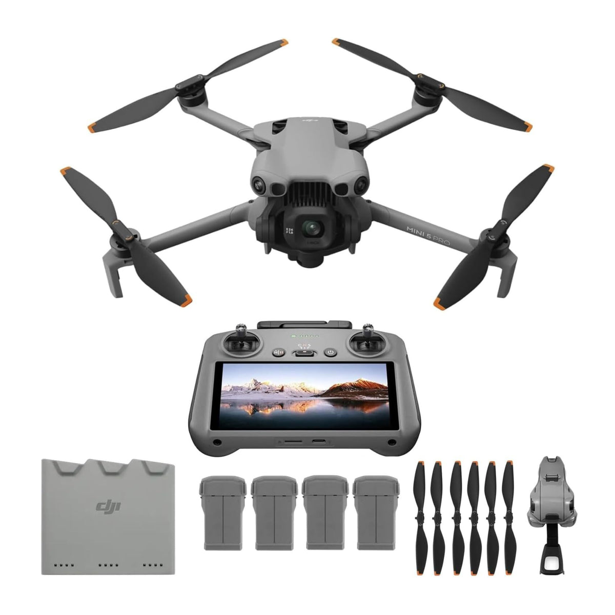DJI Mini 5 Pro (Gray) Fly More Combo with DJI RC 2, 4 Battery Bundle (13 Items)