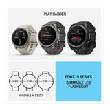 Garmin fenix 9 43mm AMOLED GPS Smartwatch (Titanium/Fog Gray)