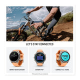 Garmin fenix 9 Pro AMOLED GPS 43mm Multisport Smartwatch (Shell Pink/ Autumn Orange Silicone Band)