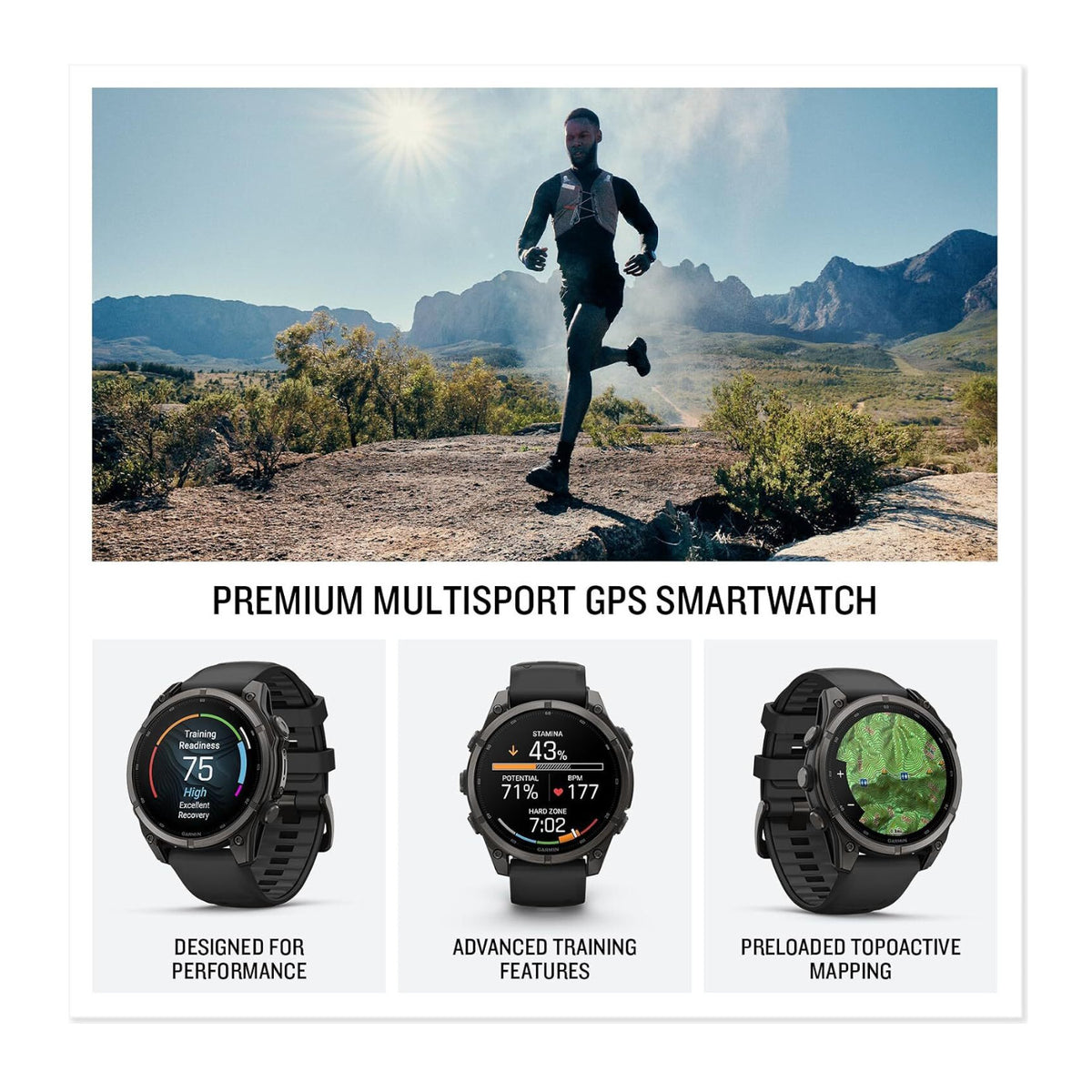 Garmin fenix 9 AMOLED GPS 47mm Smartwatch (Carbon Gray DLC Titanium/ Black)