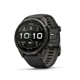 Garmin fenix 9 Pro AMOLED GPS 43mm Multisport Smartwatch (Carbon Gray DLC Titanium/Pebble Gray Band)