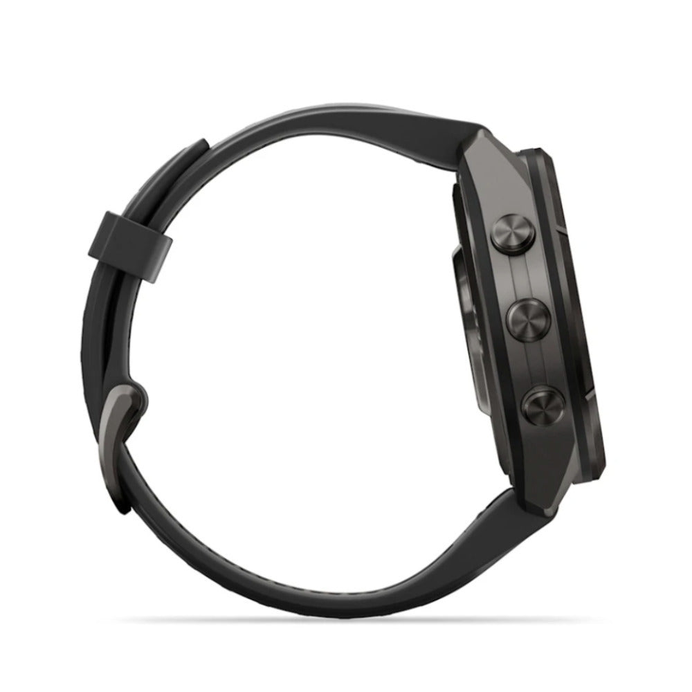 Garmin fenix 9 Pro AMOLED GPS 43mm Multisport Smartwatch (Carbon Gray DLC Titanium/Pebble Gray Band)