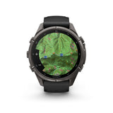 Garmin fenix 9 Pro AMOLED GPS 43mm Multisport Smartwatch (Carbon Gray DLC Titanium/Pebble Gray Band)