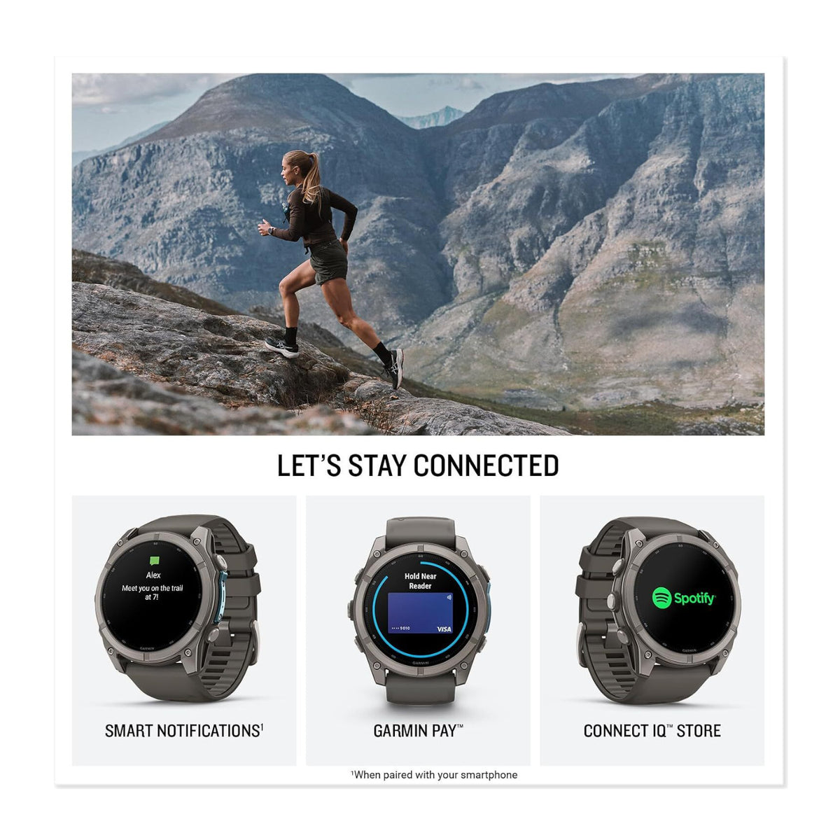 Garmin fenix 9 AMOLED GPS 51mm Smartwatch (Titanium/ Pebble Gray)