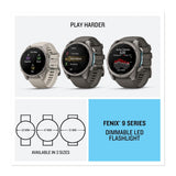 Garmin fenix 9 AMOLED GPS 51mm Smartwatch (Titanium/ Pebble Gray)