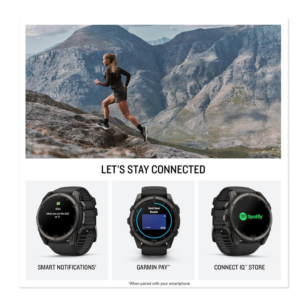 Garmin fenix 9 AMOLED GPS 51mm Smartwatch (Carbon Gray DLC Titanium/ Black)