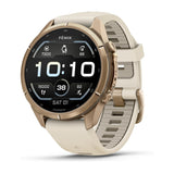 Garmin fenix 9 Pro AMOLED GPS 43mm Multisport Smartwatch (Autumn Gold Titanium/French Gray Band)