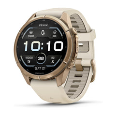 Garmin fenix 9 Pro AMOLED GPS 43mm Multisport Smartwatch (Autumn Gold Titanium/French Gray Band)