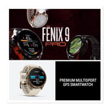 Garmin fenix 9 Pro AMOLED GPS 43mm Multisport Smartwatch (Autumn Gold Titanium/French Gray Band)