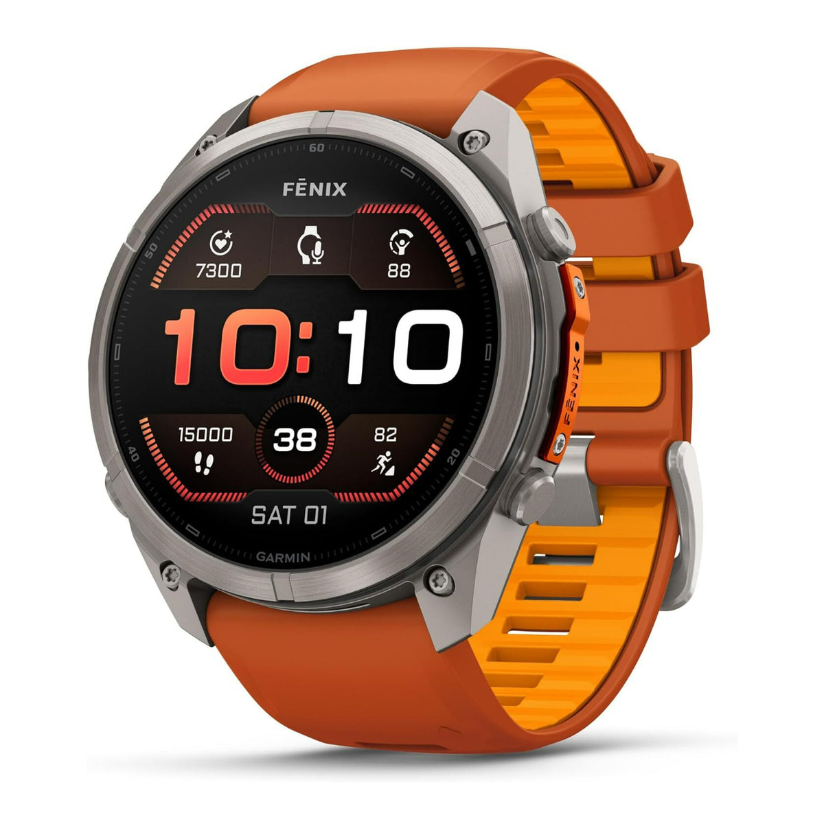 Garmin fenix 9 Pro 51mm AMOLED GPS Smartwatch (Titanium, Autumn/Spark Orange)