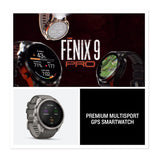 Garmin fēnix 9 Pro 47mm Solar inReach GPS Smartwatch (Pebble Gray, Silver Gray)