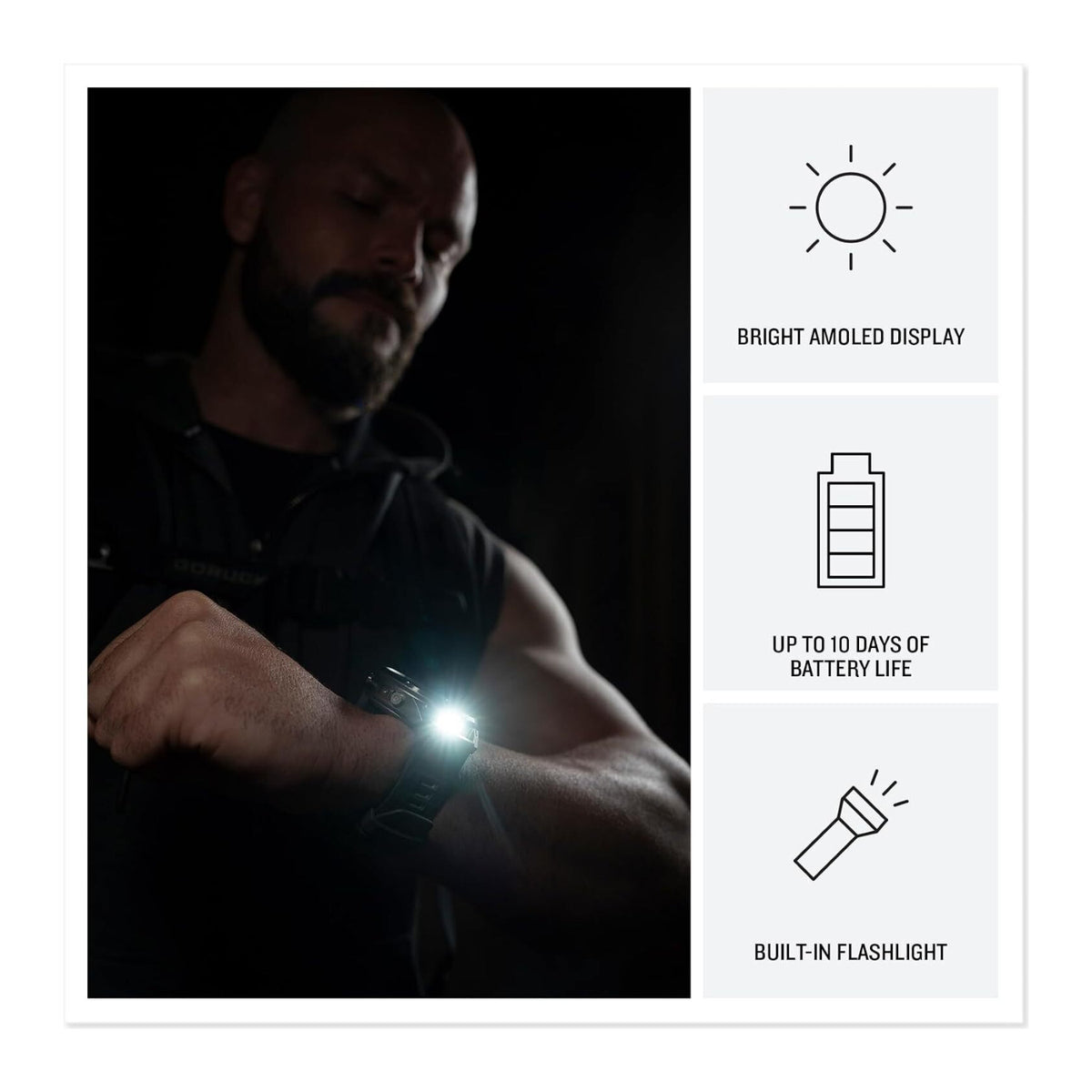 Garmin fenix 9 Pro AMOLED GPS 43mm Smartwatch with inReach (Titanium Fog Gray/Sandstone)