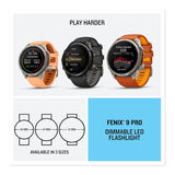Garmin fenix 9 Pro 51mm AMOLED GPS Smartwatch (Carbon Gray DLC Titanium/Black)