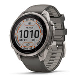 Garmin Fenix 9 Pro Solar 47mm Titanium GPS Smartwatch with inReach (Pebble/Silver Gray)