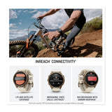 Garmin fenix 9 Pro AMOLED GPS 43mm Smartwatch with inReach (Autumn Gold Titanium/French Gray Band)