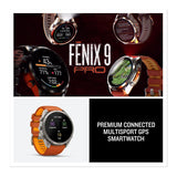 Garmin fenix 9 Pro 51mm AMOLED Smartwatch (Titanium, Autumn/Spark Orange)