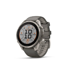 Garmin fenix 9 Pro Solar GPS 47mm Smartwatch (Titanium, Pebble/Silver Gray)