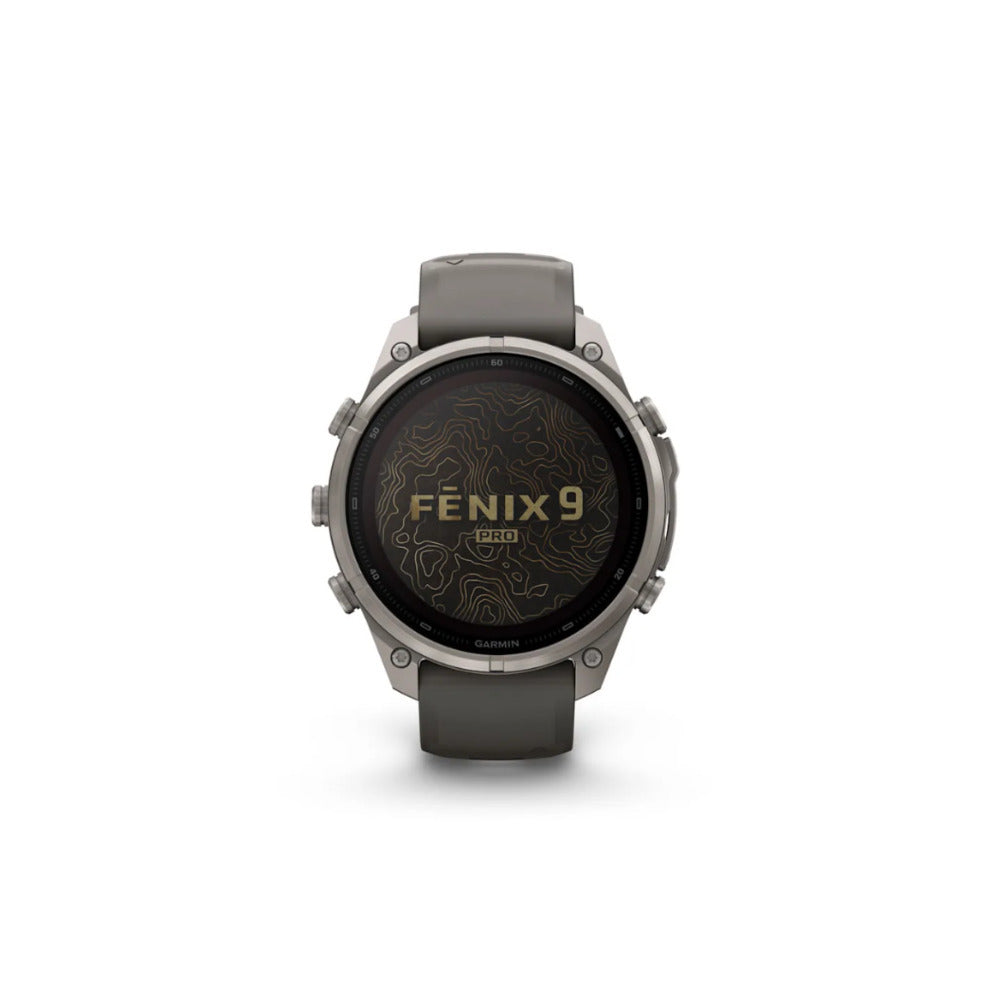 Garmin fenix 9 Pro Solar GPS 47mm Smartwatch (Titanium, Pebble/Silver Gray)