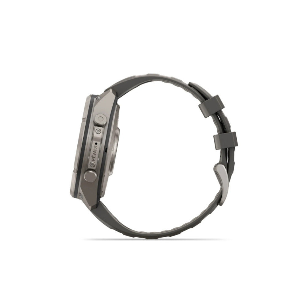 Garmin fenix 9 Pro Solar GPS 47mm Smartwatch (Titanium, Pebble/Silver Gray)