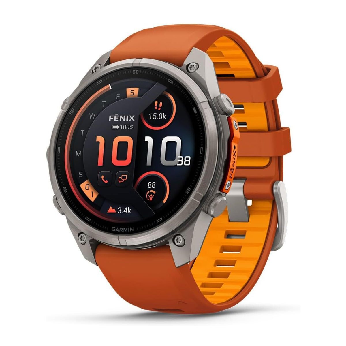 Garmin fēnix 9 Pro 47mm inReach GPS Smartwatch (Titanium, Autumn/Spark Orange)