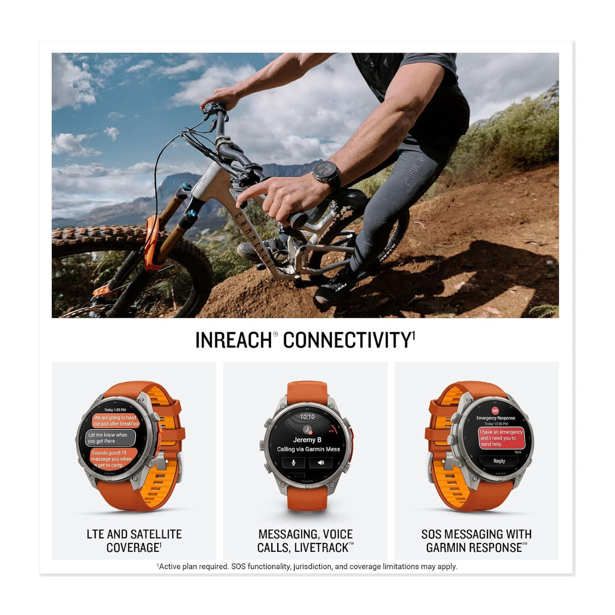 Garmin fēnix 9 Pro 47mm inReach GPS Smartwatch (Titanium, Autumn/Spark Orange)