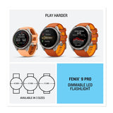 Garmin fēnix 9 Pro 47mm inReach GPS Smartwatch (Titanium, Autumn/Spark Orange)