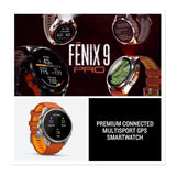 Garmin fēnix 9 Pro 47mm inReach GPS Smartwatch (Titanium, Autumn/Spark Orange)