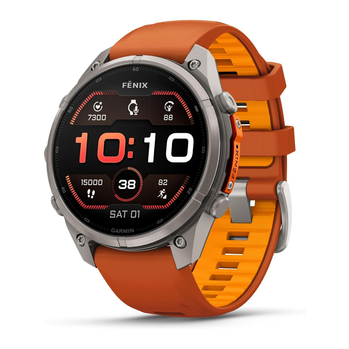 Garmin fēnix 9 Pro 47mm GPS Smartwatch, Titanium (Autumn/Spark Orange)