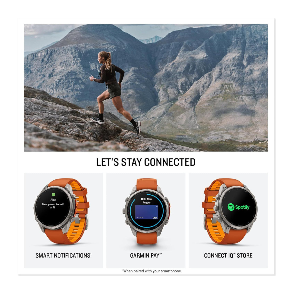 Garmin fēnix 9 Pro 47mm GPS Smartwatch, Titanium (Autumn/Spark Orange)