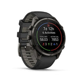 Garmin fenix 9 Pro AMOLED GPS 47mm Smartwatch (Carbon Gray DLC Titanium/Pebble Gray Band)
