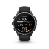 Garmin fenix 9 Pro AMOLED GPS 47mm Smartwatch (Carbon Gray DLC Titanium/Pebble Gray Band)