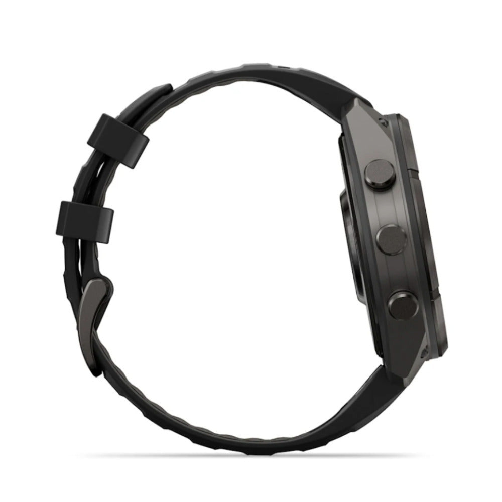 Garmin fenix 9 Pro AMOLED GPS 47mm Smartwatch (Carbon Gray DLC Titanium/Pebble Gray Band)
