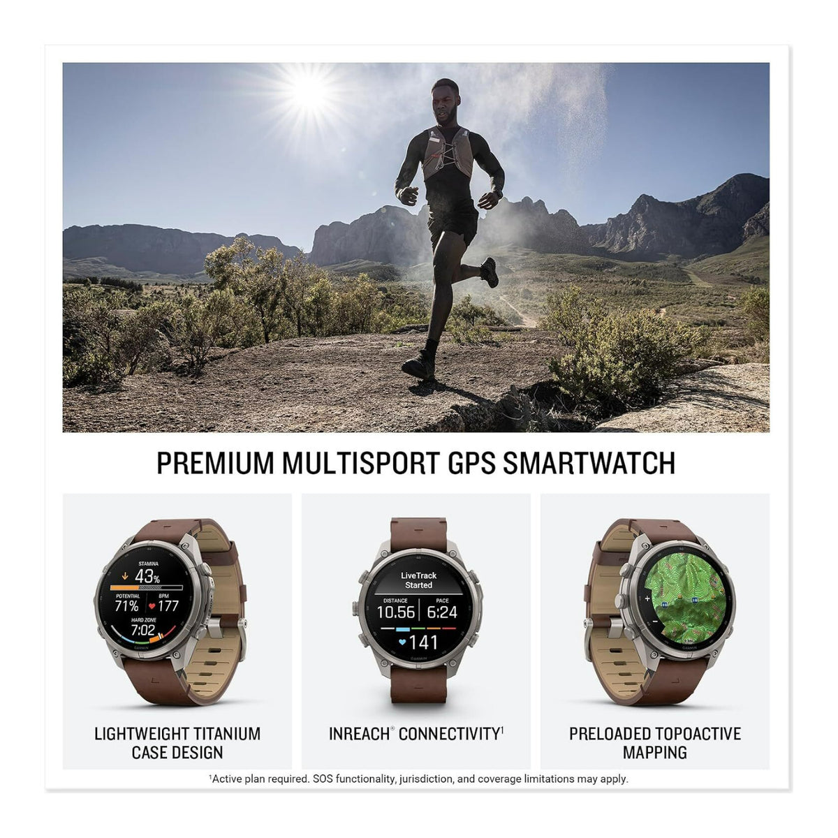 Garmin fenix 9 Pro 47mm AMOLED GPS Smartwatch (Titanium/ Graphite Black)