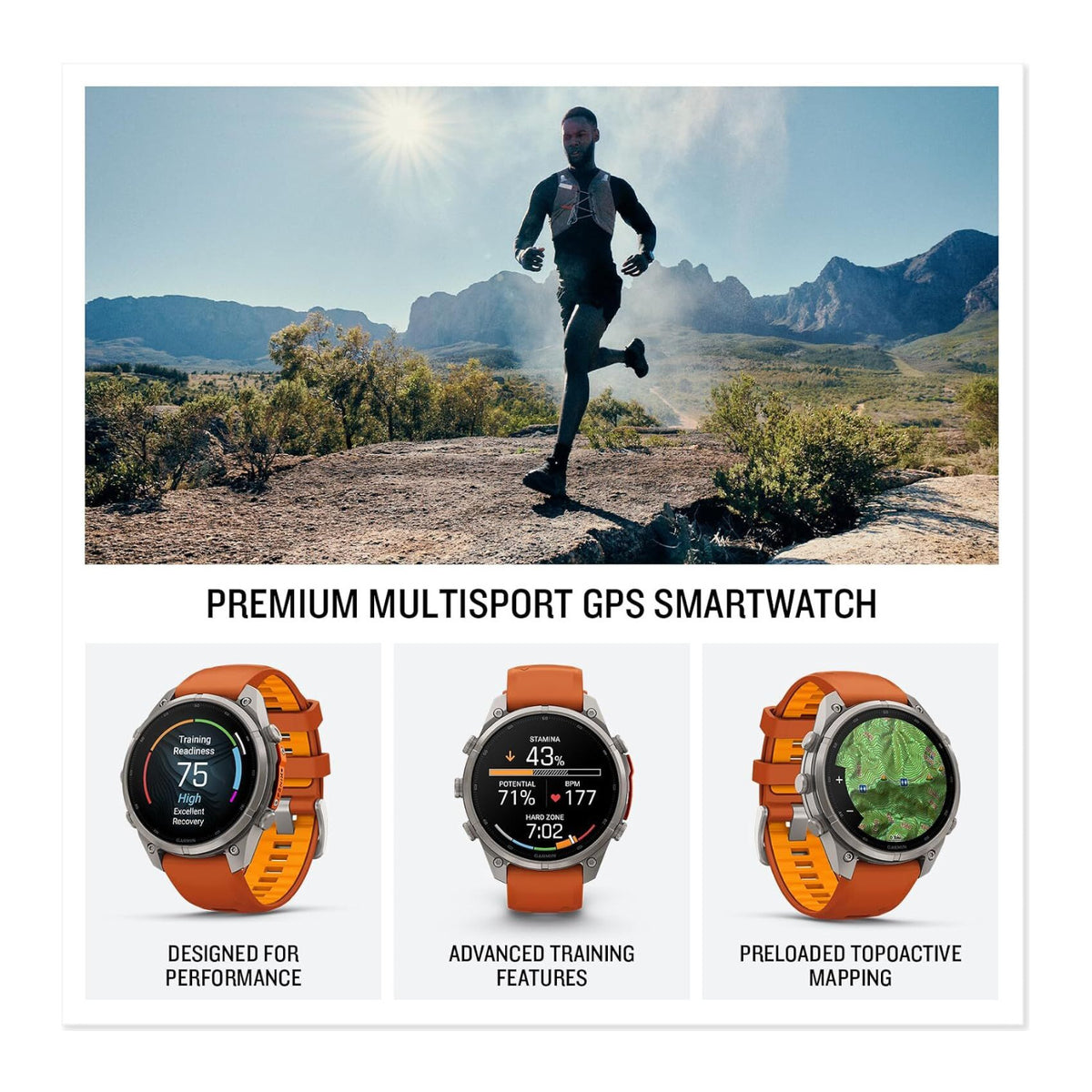 Garmin fēnix 9 Pro GPS 47mm Titanium Smartwatch (Autumn/Spark Orange)