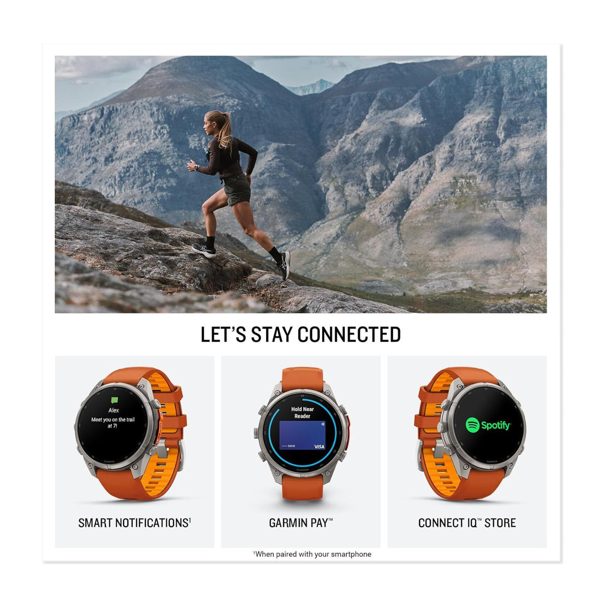 Garmin fēnix 9 Pro GPS 47mm Titanium Smartwatch (Autumn/Spark Orange)