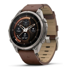 Garmin fenix 9 Pro 47mm AMOLED GPS Smartwatch (Titanium/ Walnut Leather)