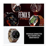 Garmin fenix 9 Pro 51mm AMOLED GPS Smartwatch (Titanium/ Walnut Leather)