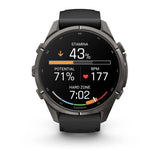 Garmin fenix 9 Pro AMOLED GPS 43mm Smartwatch with inReach Connectivity (Carbon Gray DLC Titanium)