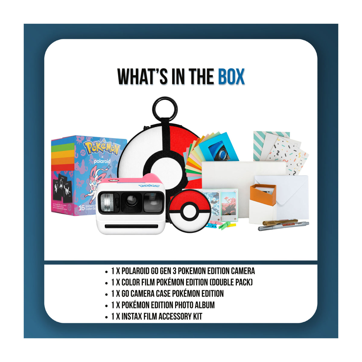 Polaroid Go Gen 3 Sylveon Pokemon Edition Instant Camera with Film, Case, Album, and Accessories