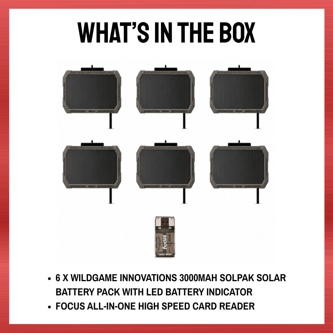 Wildgame Innovations 3000mAh SOLPAK Solar Battery Bundle