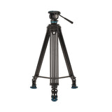 Benro KH26PC 72.6-inch Video Camera Tripod Kit with Head, QR15C Plate and Dual-stage Aluminum Legs