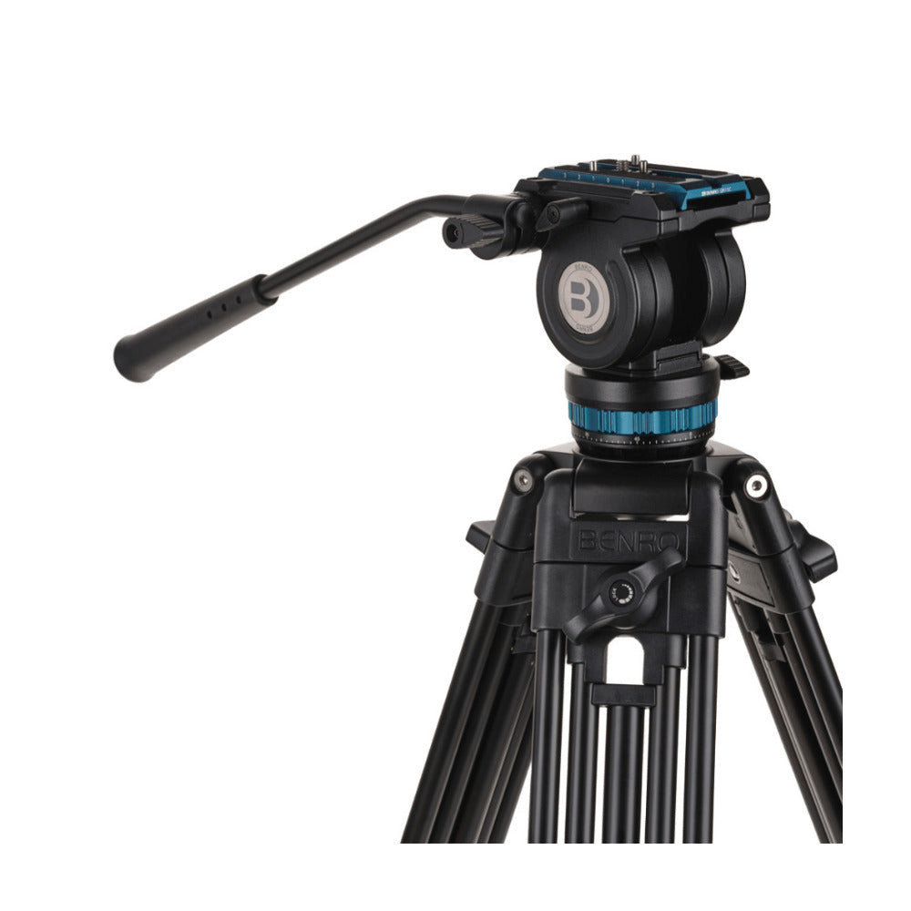 Benro KH26PC 72.6-inch Video Camera Tripod Kit with Head, QR15C Plate and Dual-stage Aluminum Legs